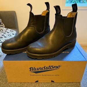 Blundstone Chelsea Boots Blac Leather Women's Size 9 558 Elastic Sided Boot Line